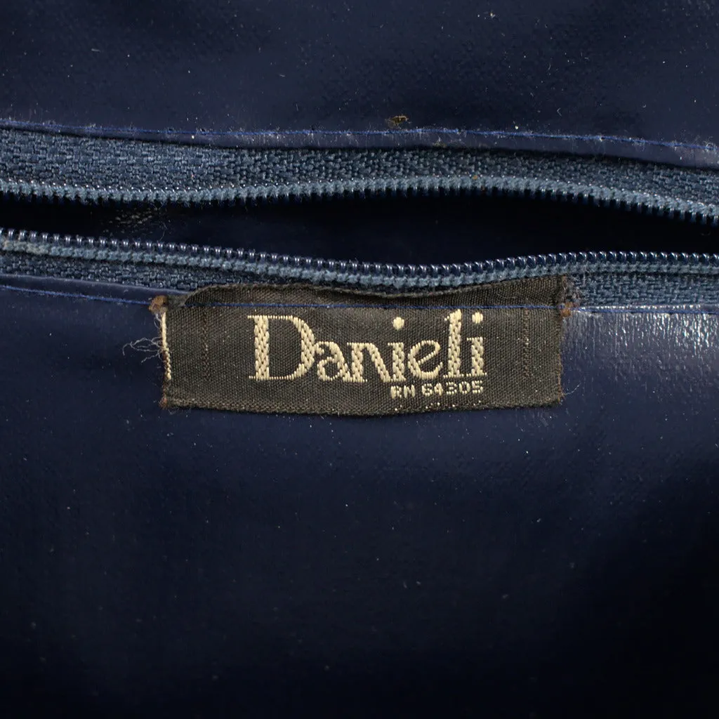 70s does 1950s Vintage Navy Raffia Bag