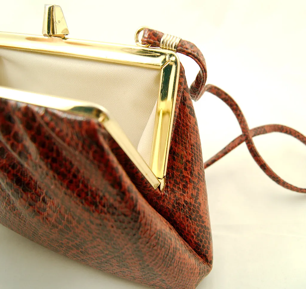 80s does 1940s Snakeskin Purse