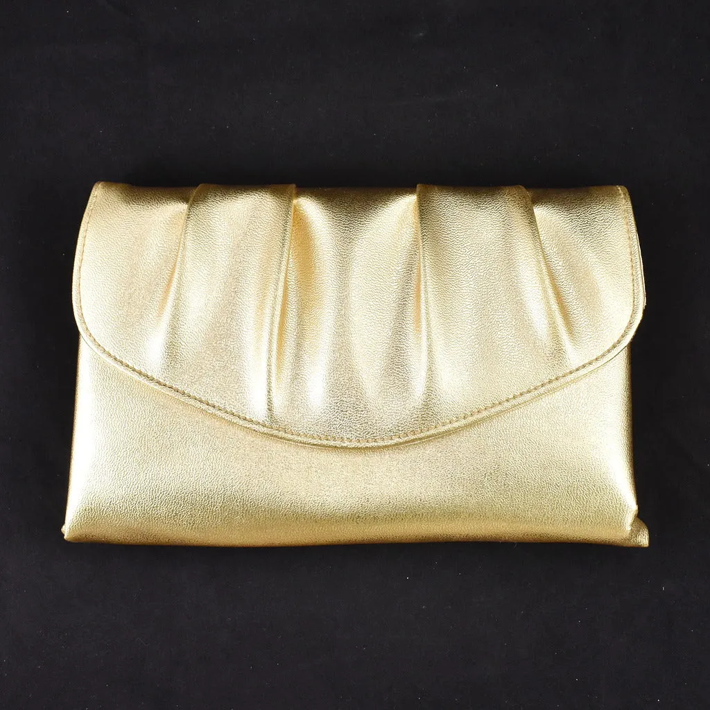 80s does 1950s Gold Vintage Clutch Bag