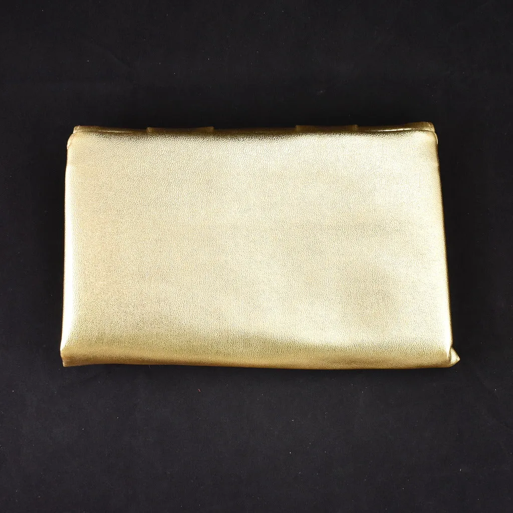 80s does 1950s Gold Vintage Clutch Bag