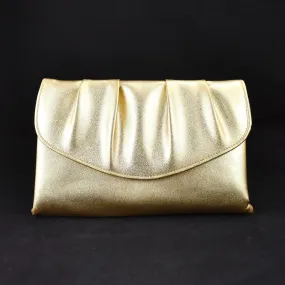 80s does 1950s Gold Vintage Clutch Bag