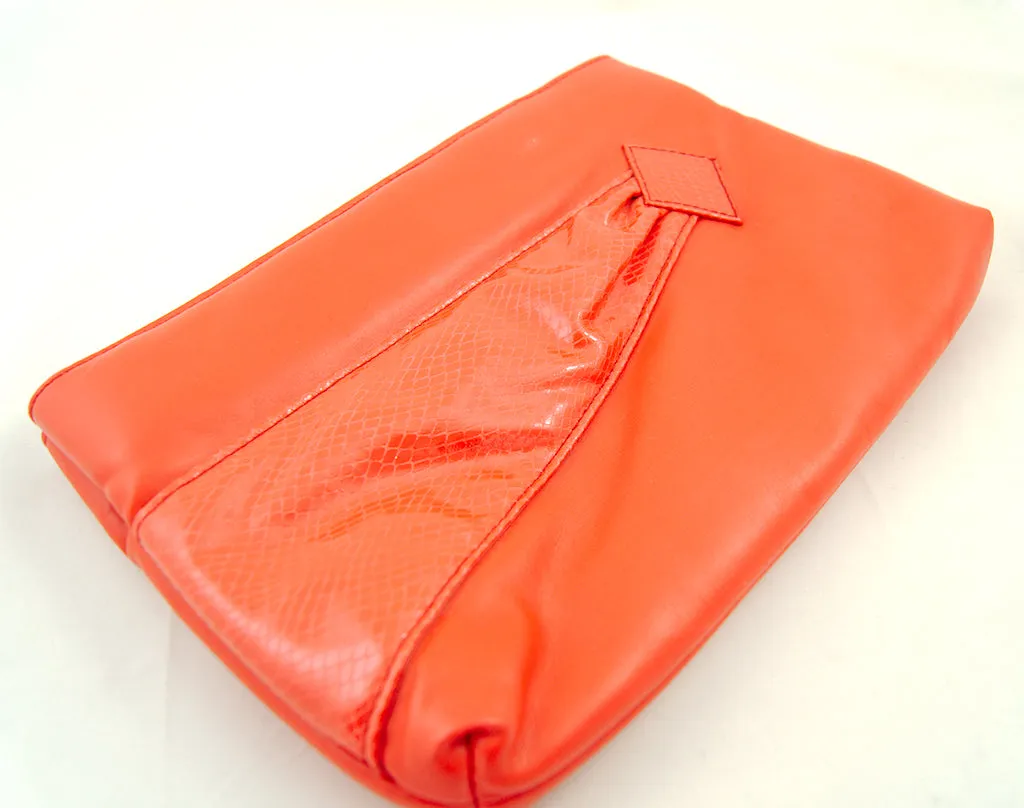80s does 1950s Red Clutch Bag