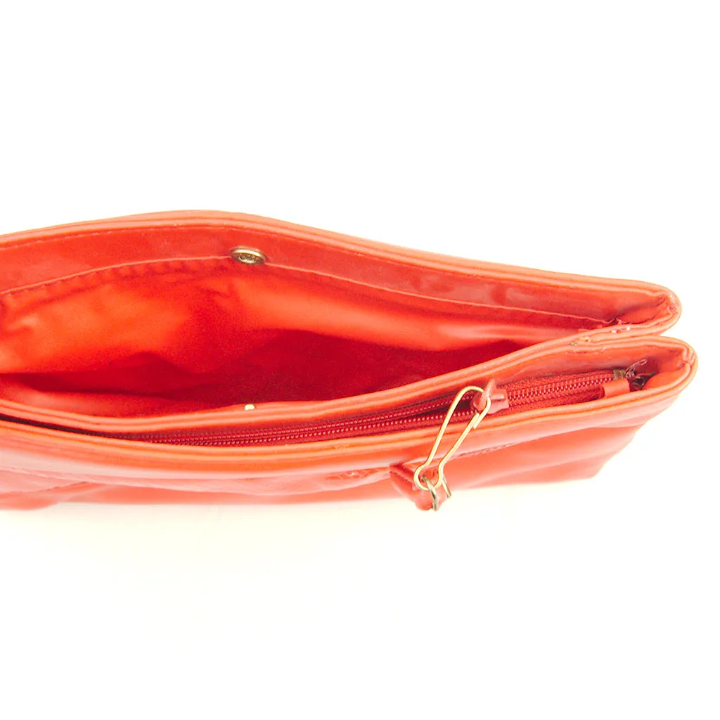 80s does 1950s Red Clutch Bag