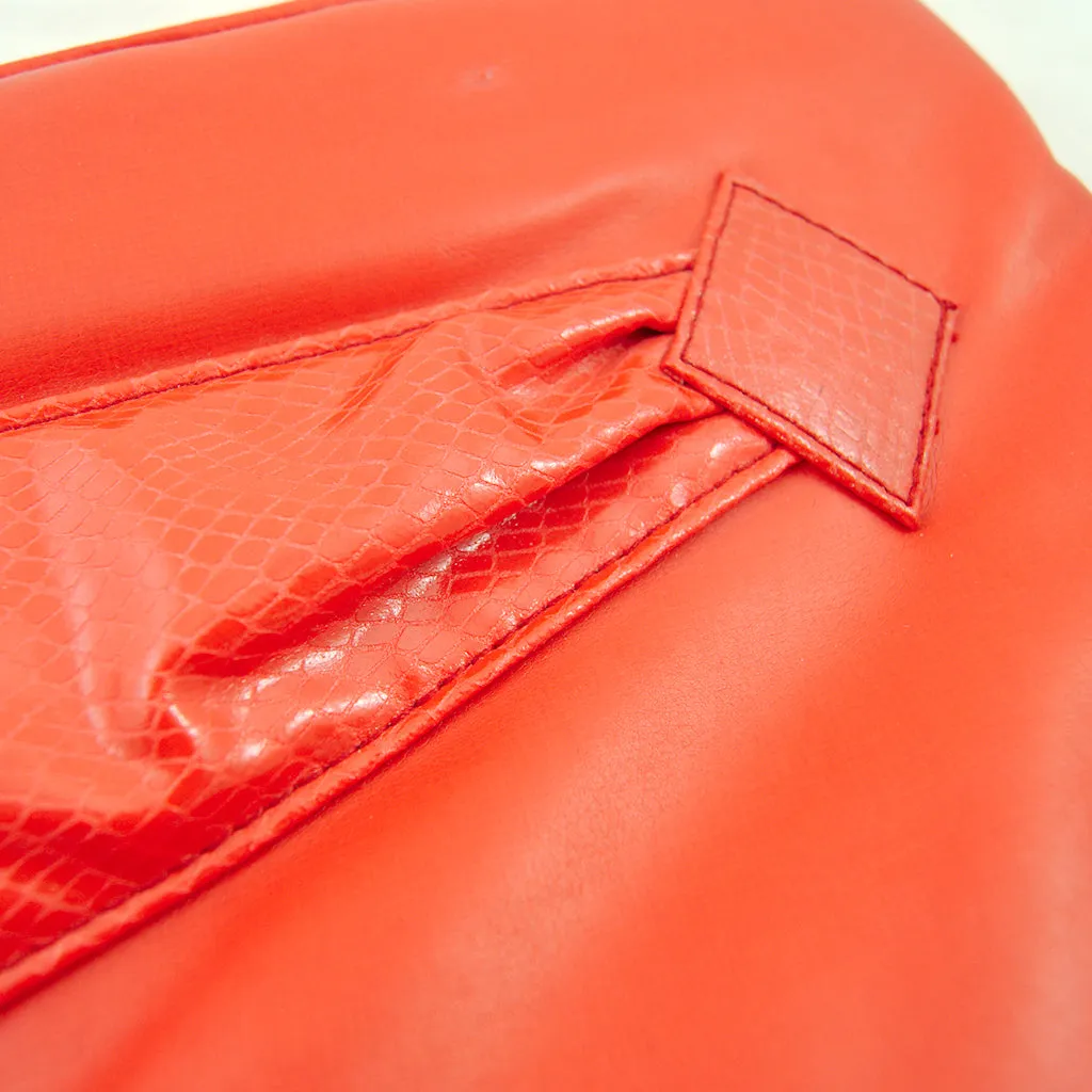 80s does 1950s Red Clutch Bag