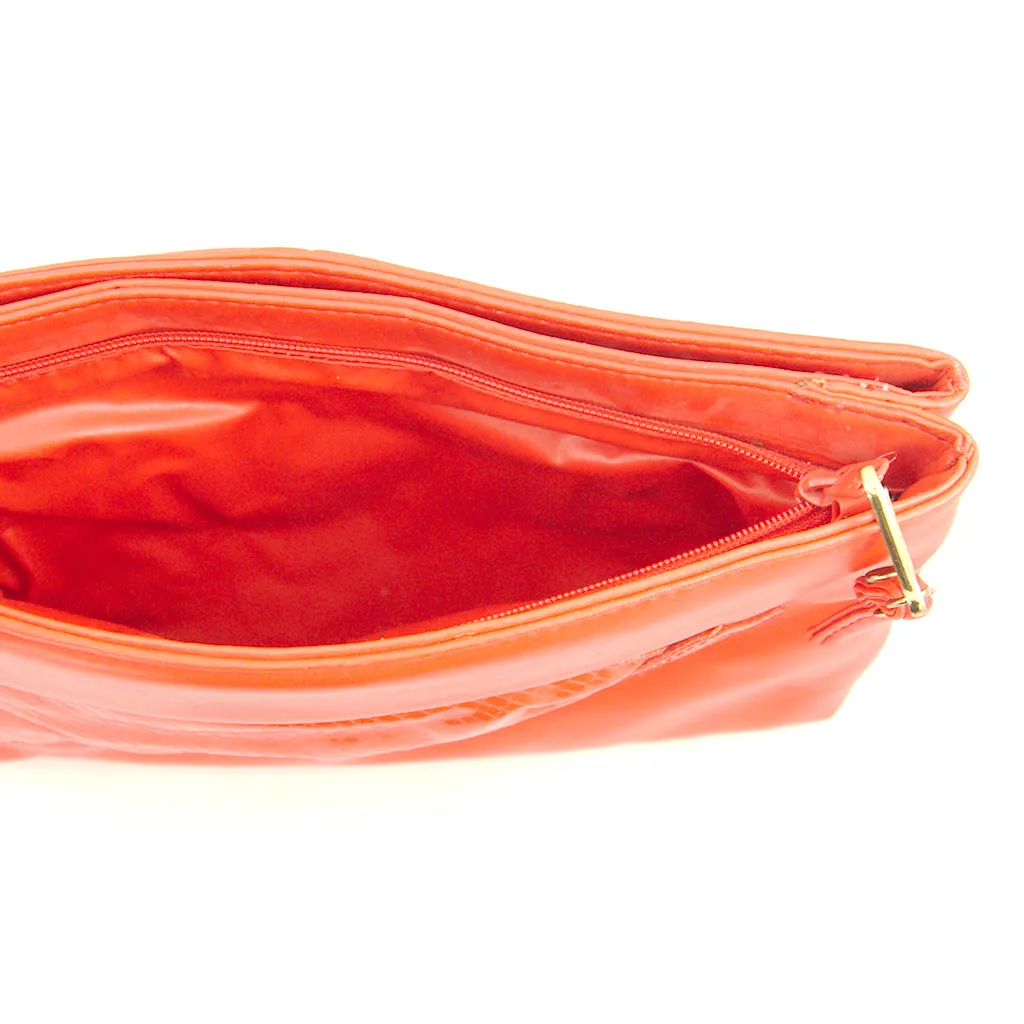 80s does 1950s Red Clutch Bag
