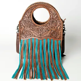 American Darling - Tooled With Turquoise and Brown Fringe Handbag