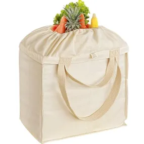 ANLACO Reusable Grocery Bags - Canvas Shopping Bags for Groceries with Handles, Extra Large Canvas Tote Bag with Real Pockets, Sturdy, Utility, Heavy Duty, Foldable, Washable, 1pc, Made in Vietnam