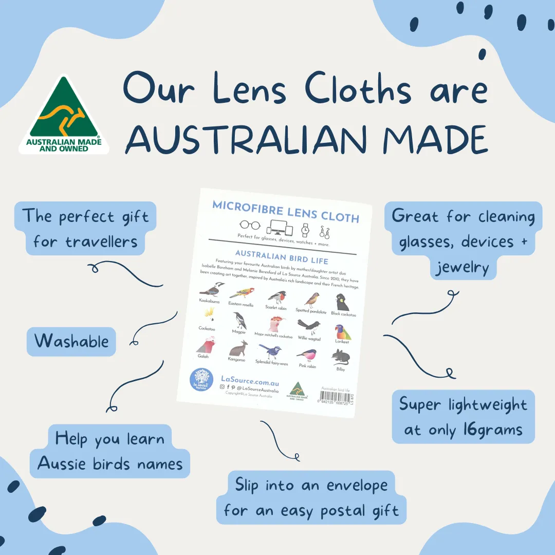 Australian Bird Life - Microfibre Lens Cloth