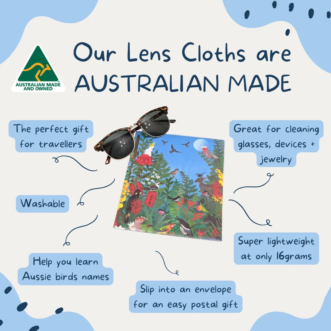 Australian Bird Life - Microfibre Lens Cloth