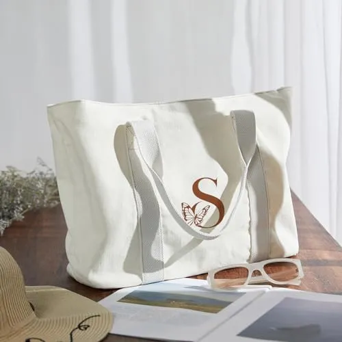 AW BRIDAL Beach Tote Shower Bag Mrs Travel Tote Bag, Personalized V| Bridal Shower Gift, Self Care Retirement Gifts For Women| Birthday Gifts For Best Friends Women, Mom, Sister, Wife, Tearher