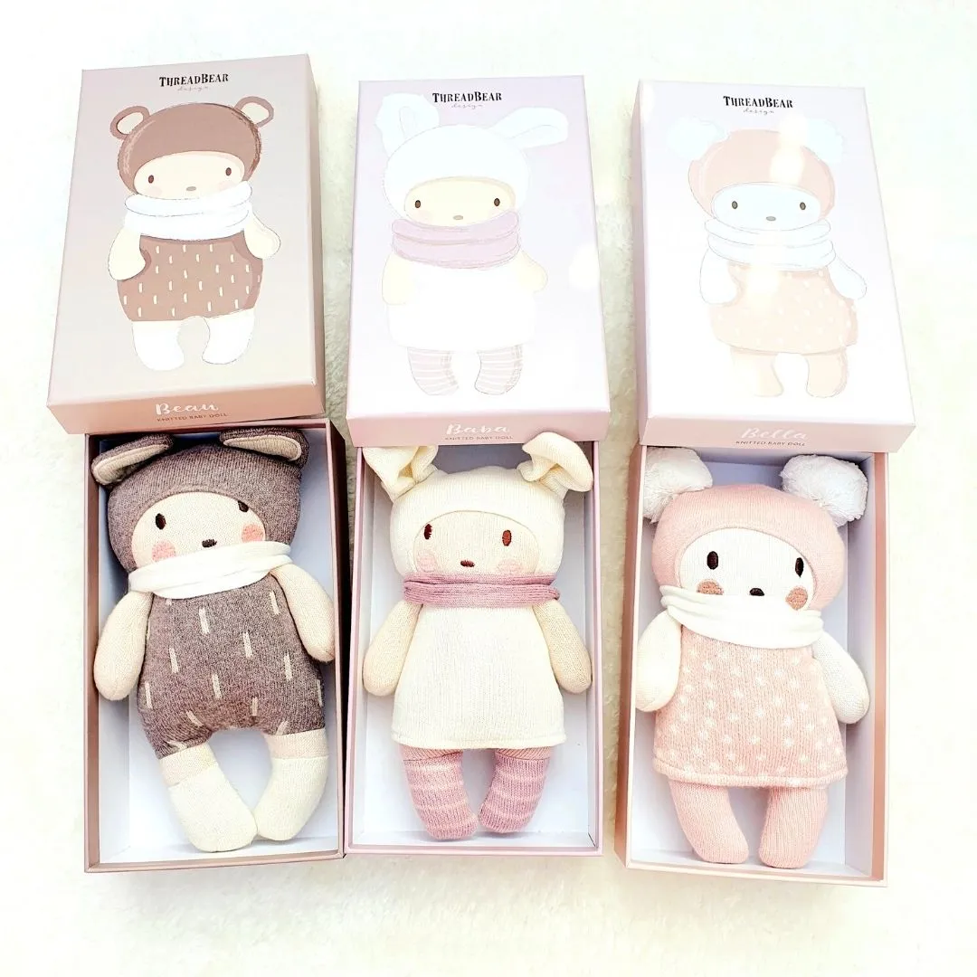 Baby Baba Knitted Doll Soft Toy in Gift Box