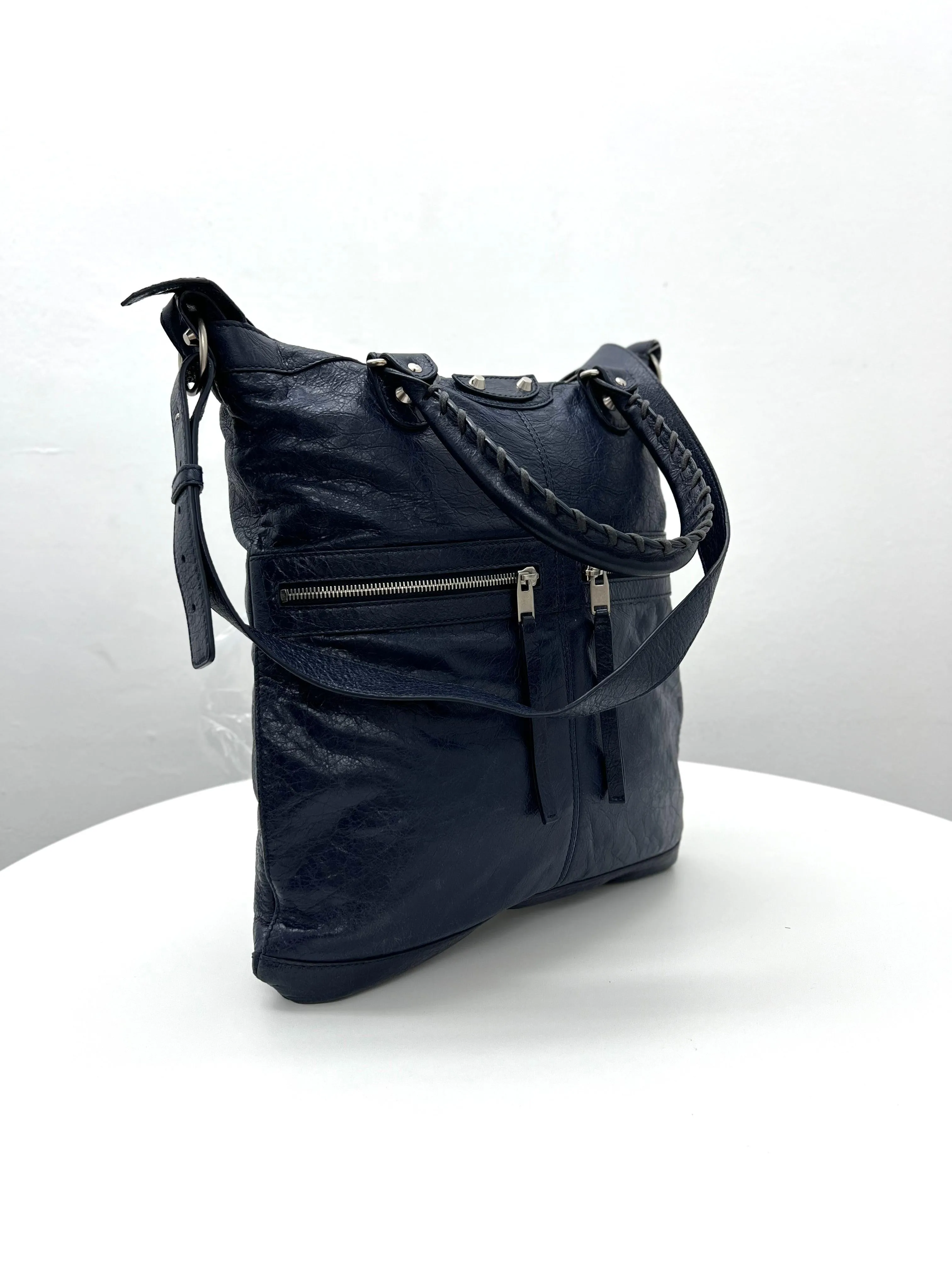 Balenciaga 2-way classic square bag Blue Obscure Lambskin leather