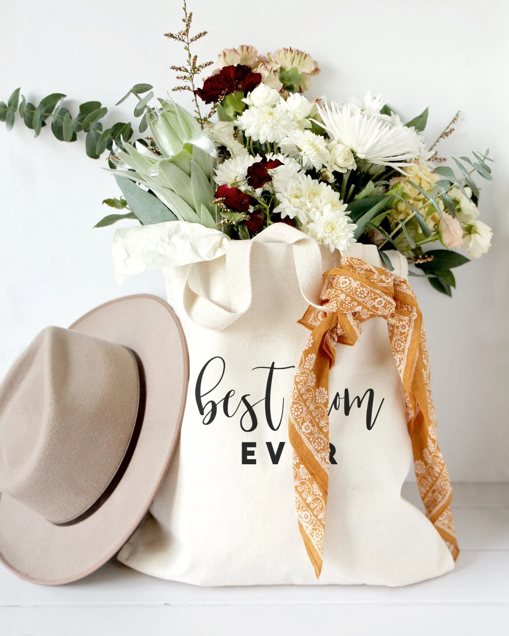 Best Mom Ever Cotton Canvas Tote Bag