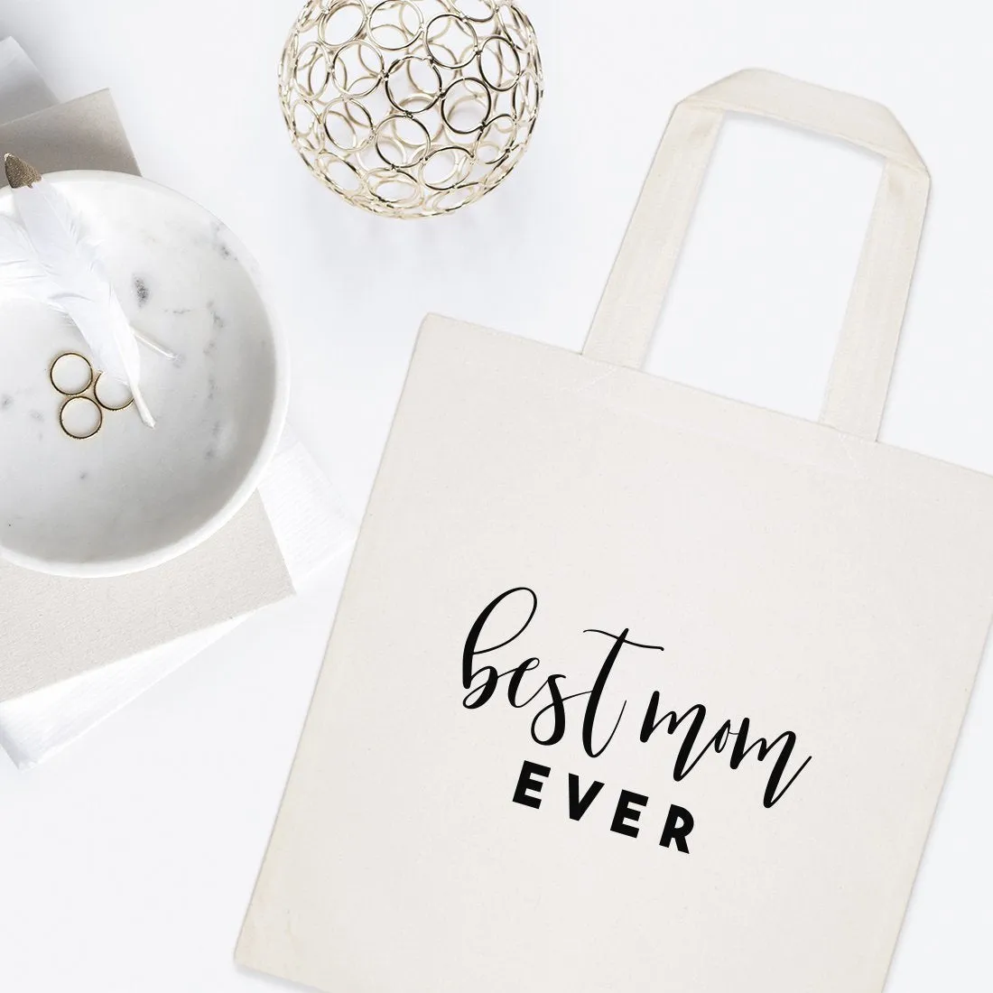 Best Mom Ever Cotton Canvas Tote Bag