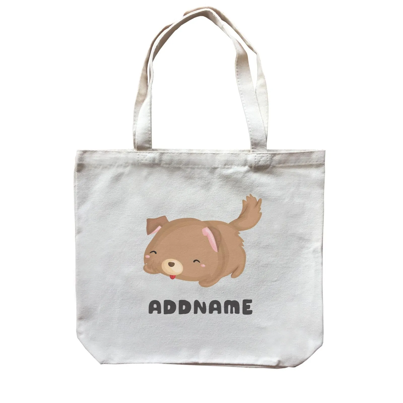 Birthday Friendly Animals Happy Sleeping Dog Addname Canvas Bag