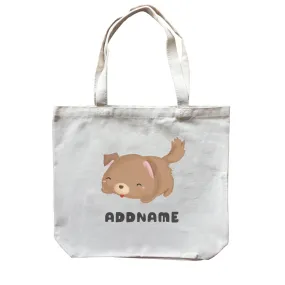 Birthday Friendly Animals Happy Sleeping Dog Addname Canvas Bag