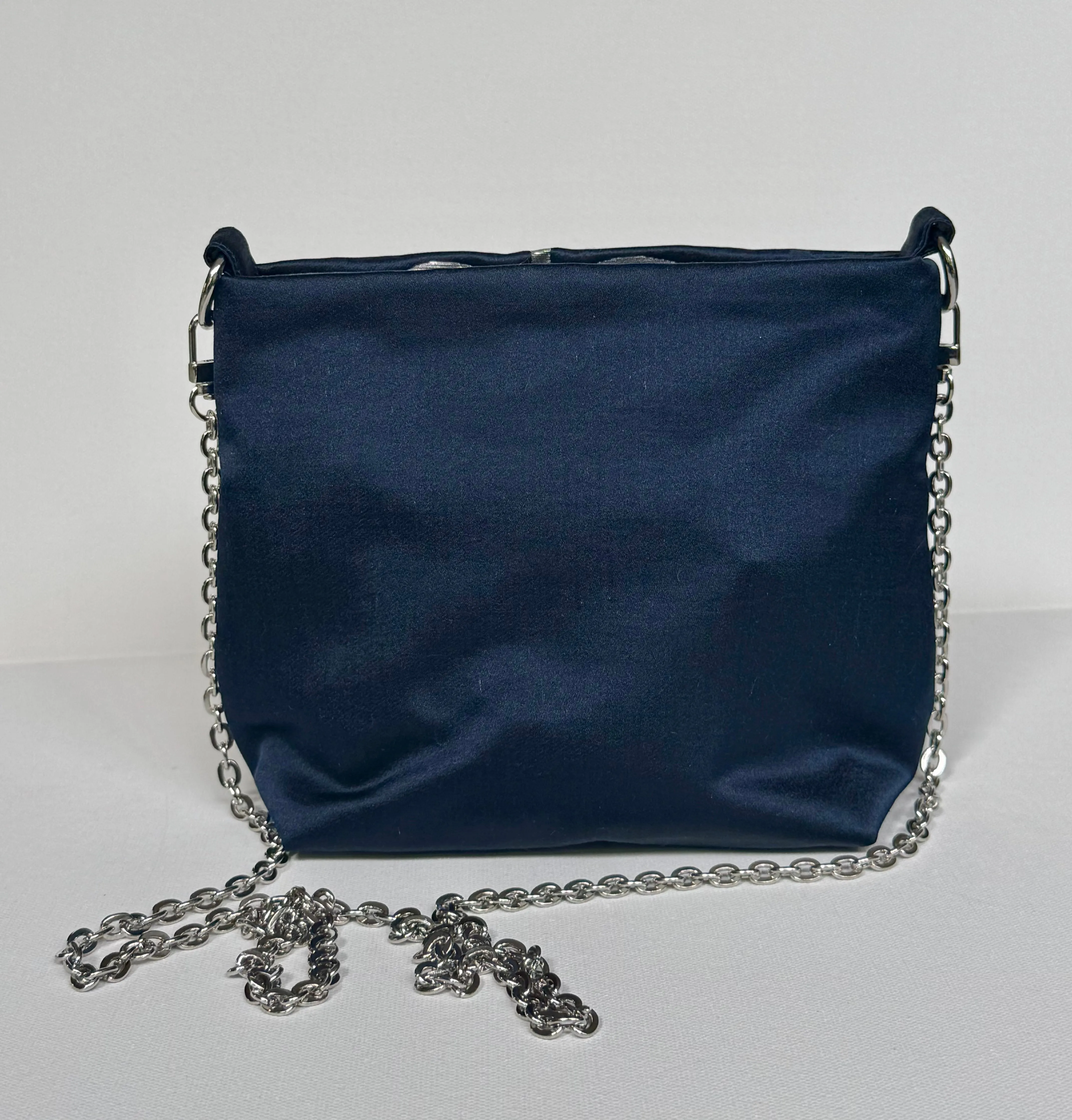 Blue with Blossoms Crossbody Pouch
