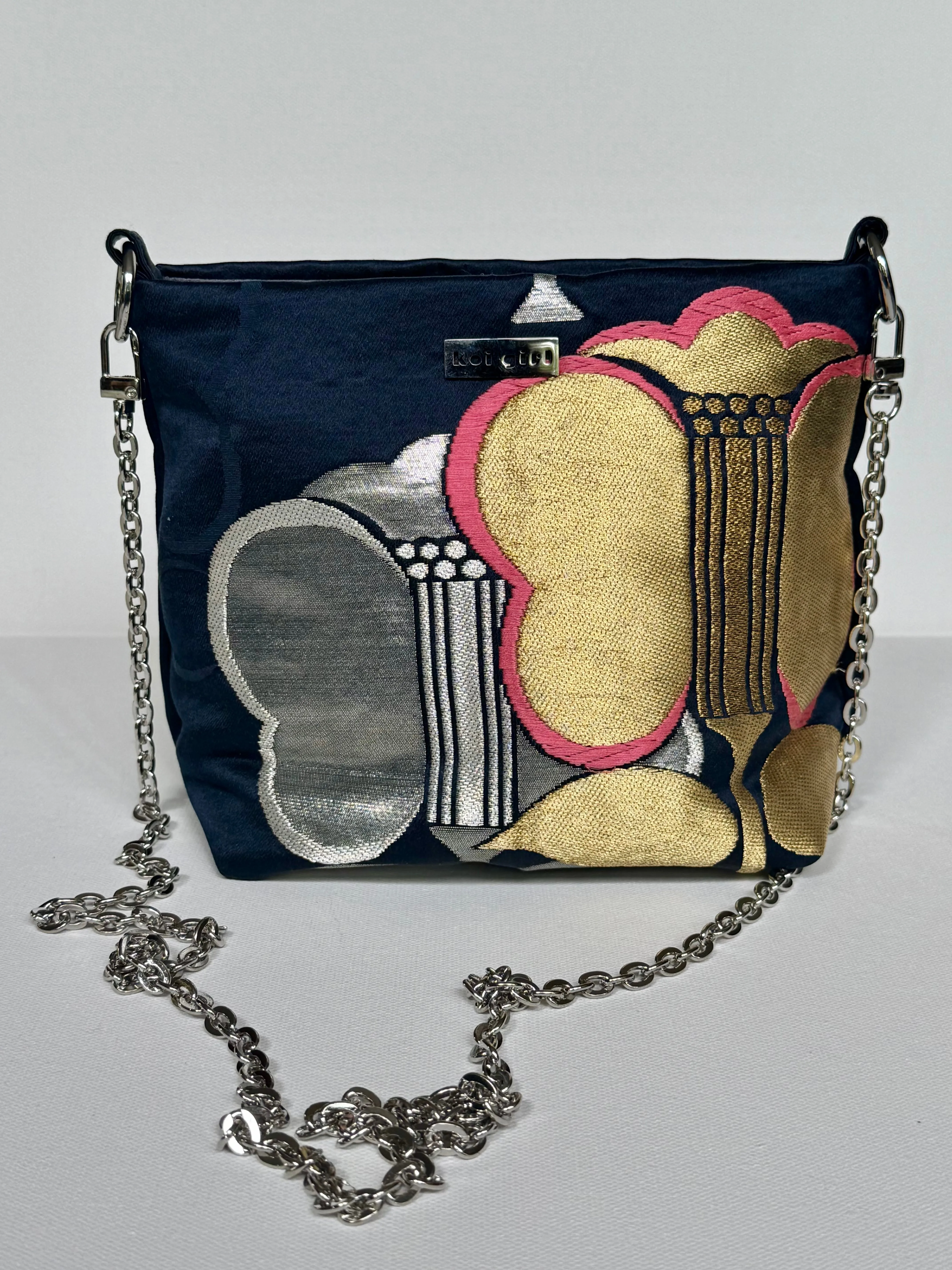 Blue with Blossoms Crossbody Pouch