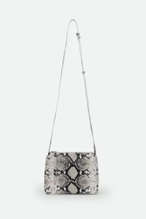 BRIDGET ITALIAN LEATHER CROSSBODY BAG IN SNAKE PRINT