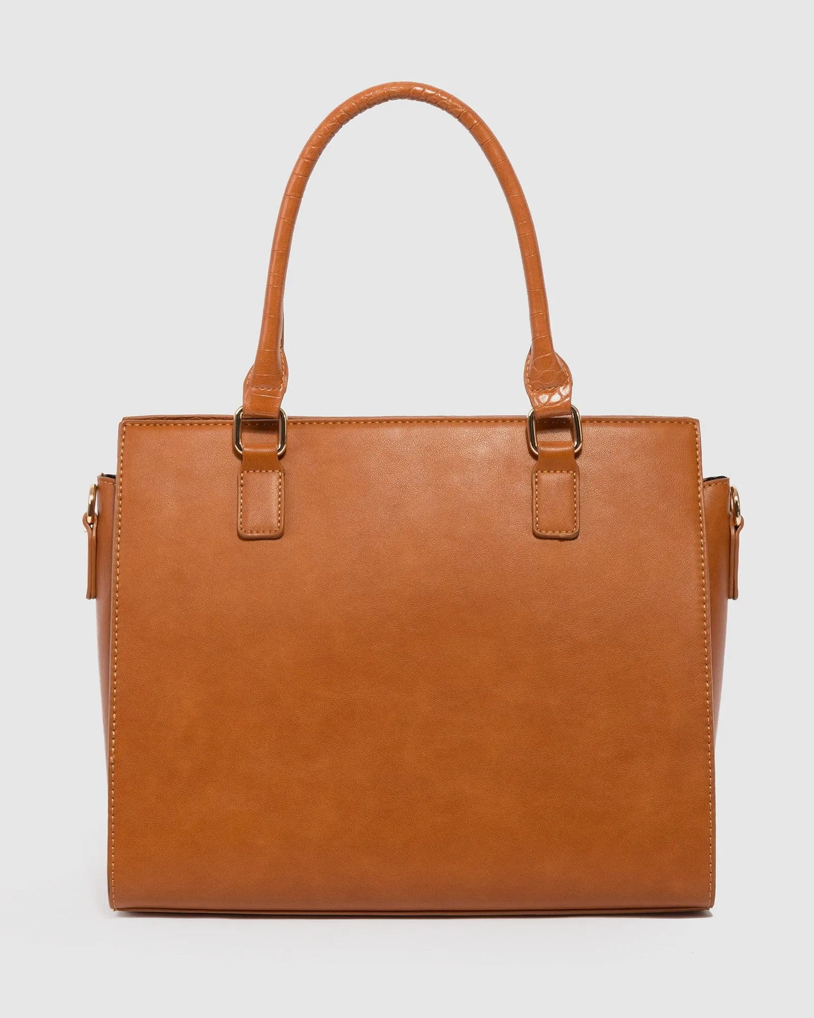 Brown Andrea Patchwork Tote Bag
