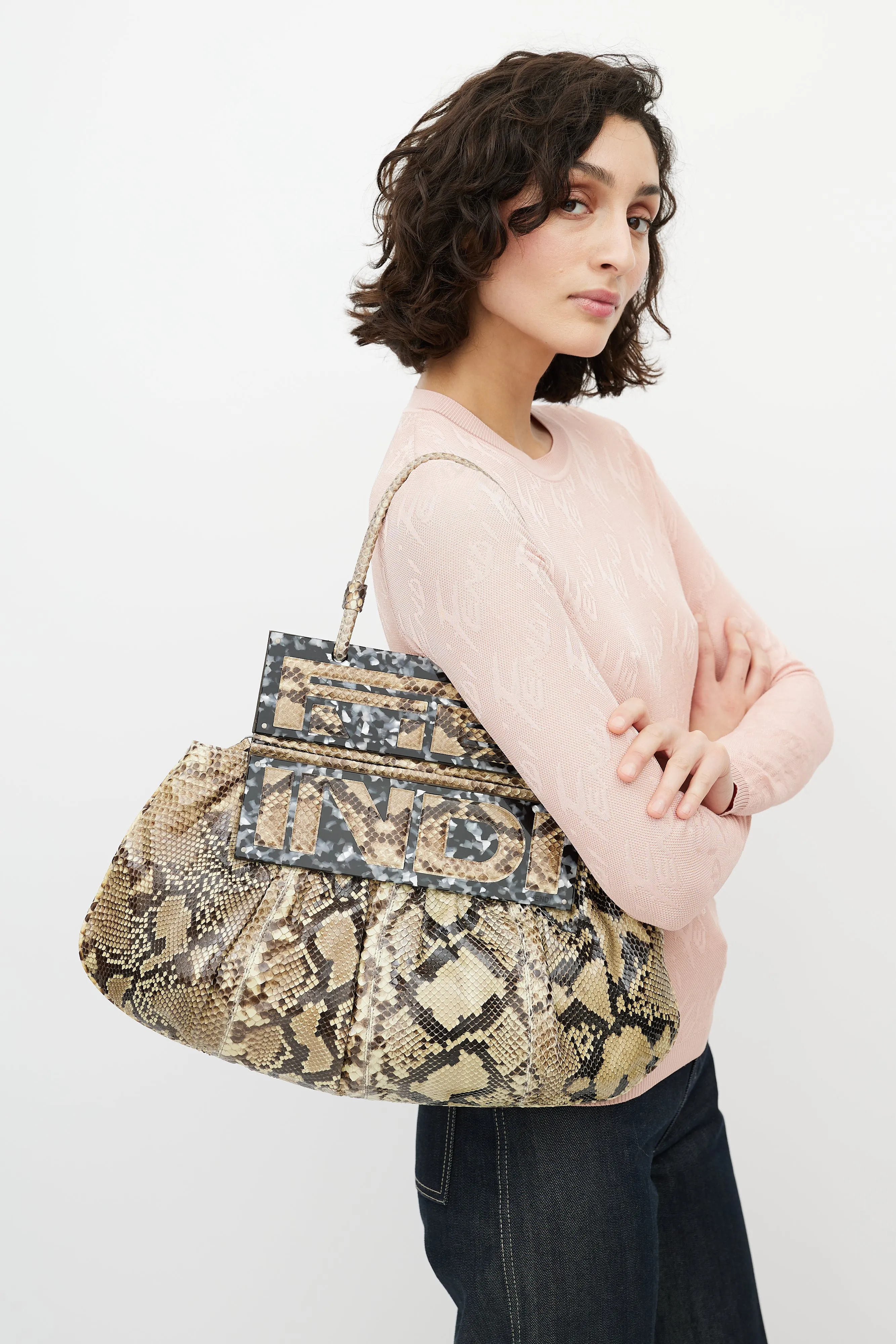 Brown To You Textured Leather Bag