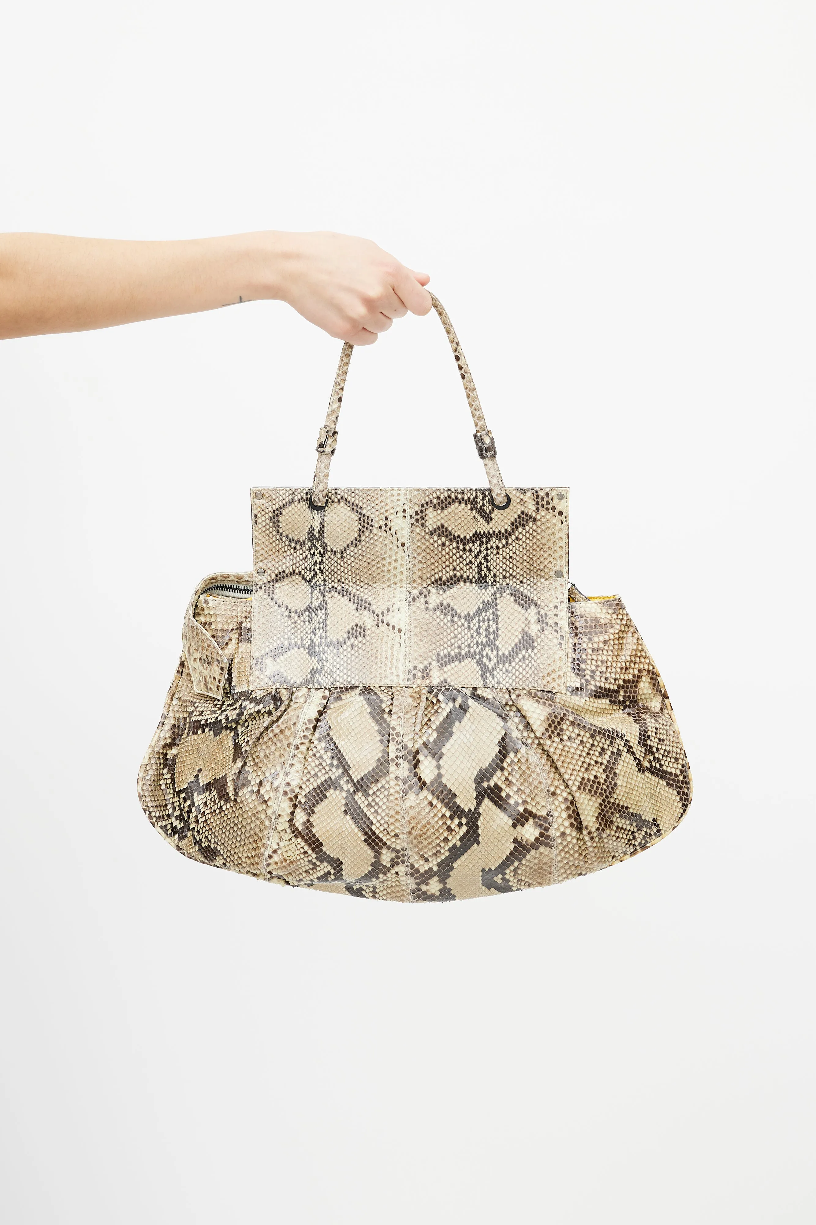 Brown To You Textured Leather Bag
