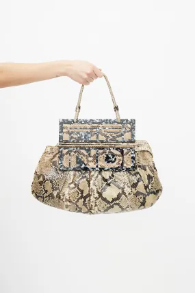 Brown To You Textured Leather Bag