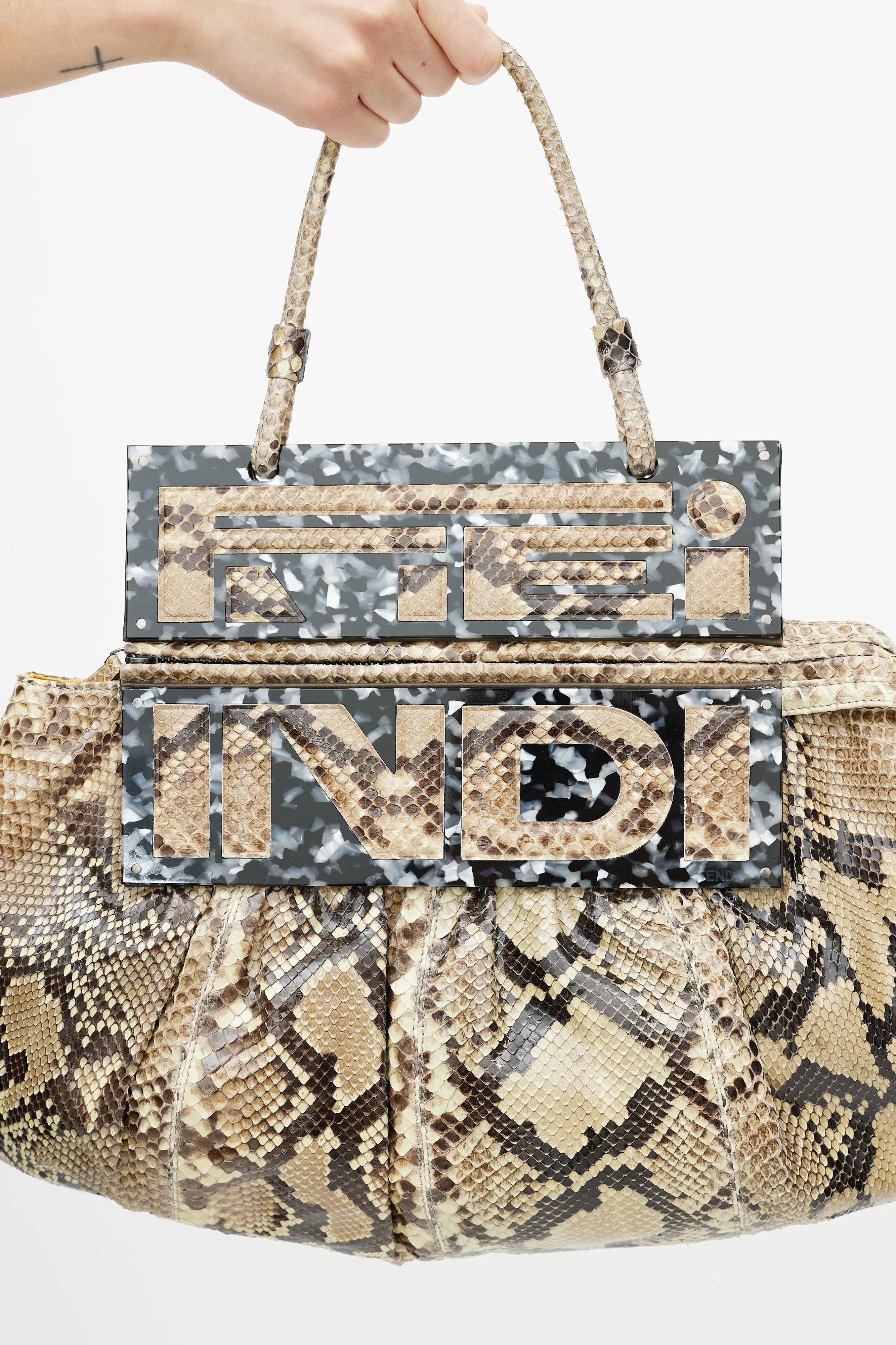 Brown To You Textured Leather Bag