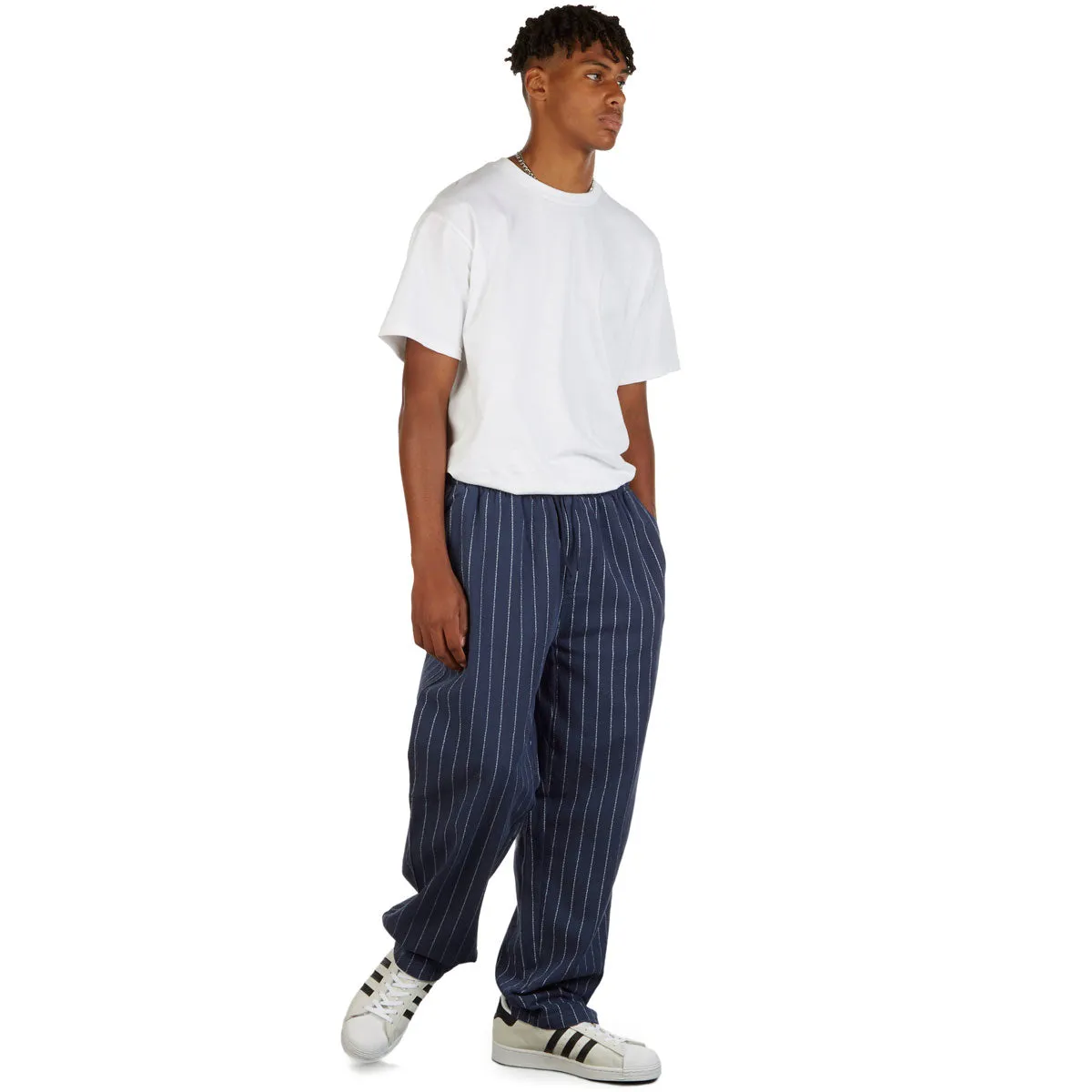 CCS Easy Twill Pants - Navy Pinstripe