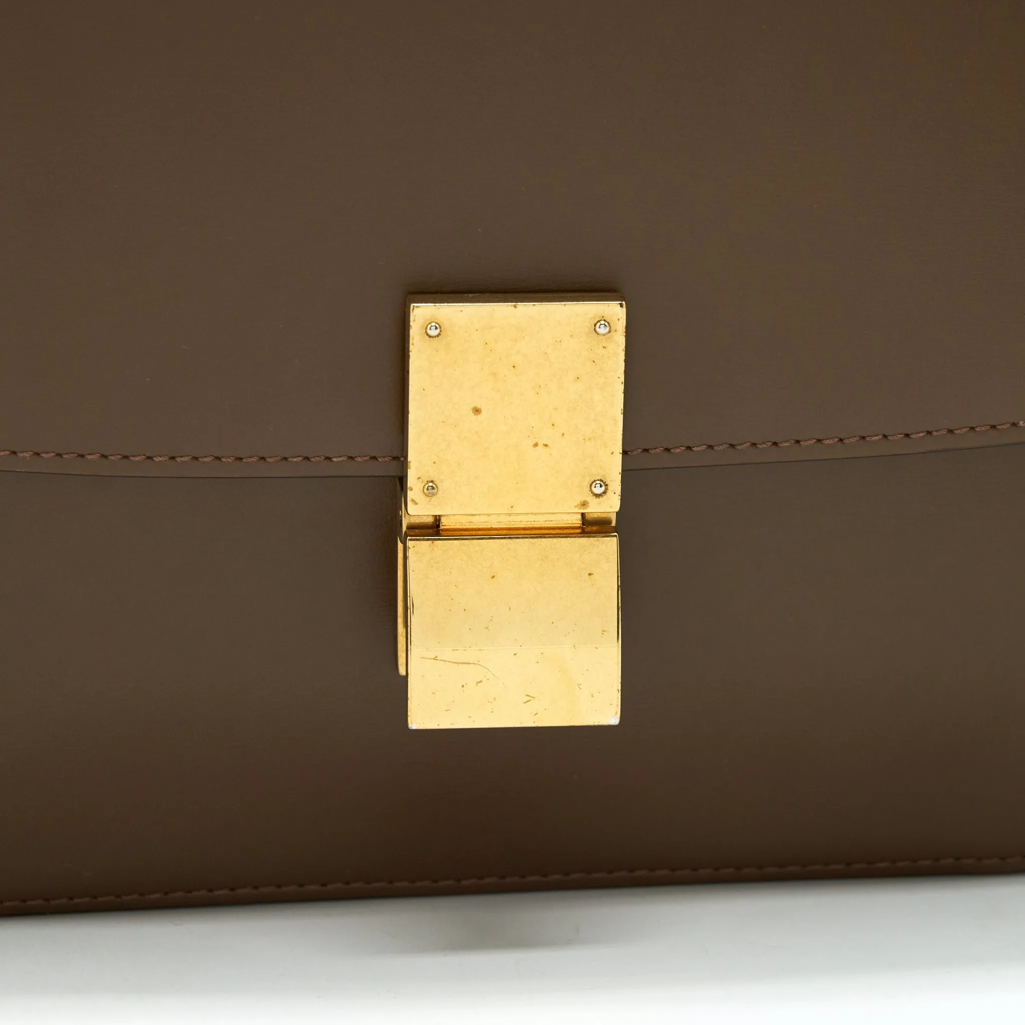 Celine Classic Medium Box Bag in Caramel