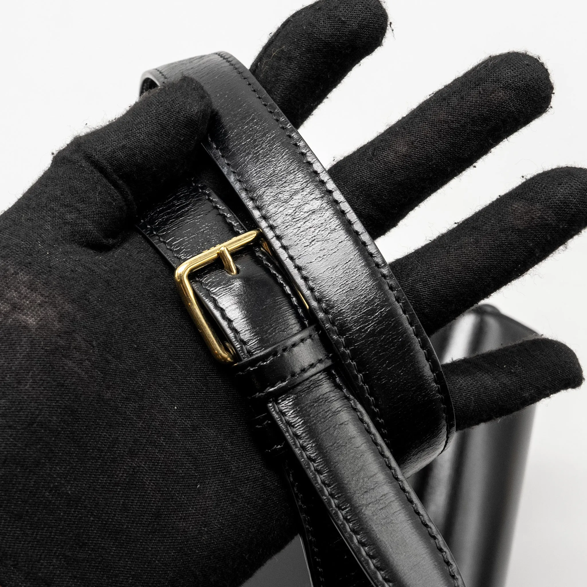 Celine Classic Triomphe Bag Shiny Calfskin Black