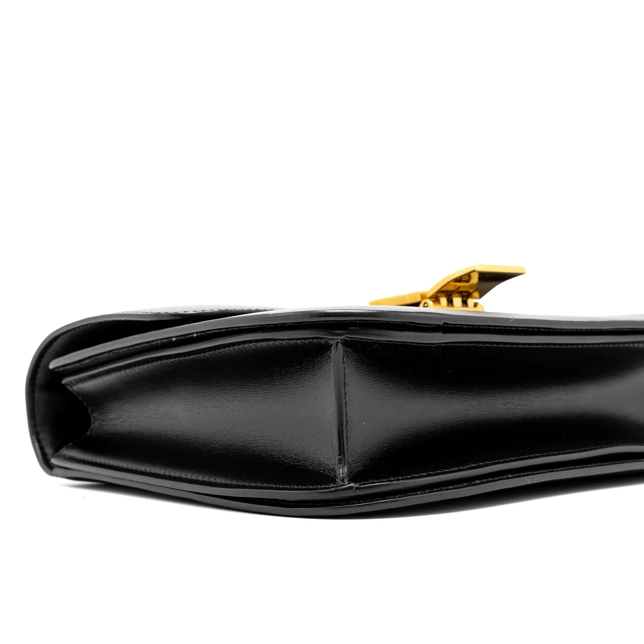 Celine Medium Classic Box Calfskin Black Brushed