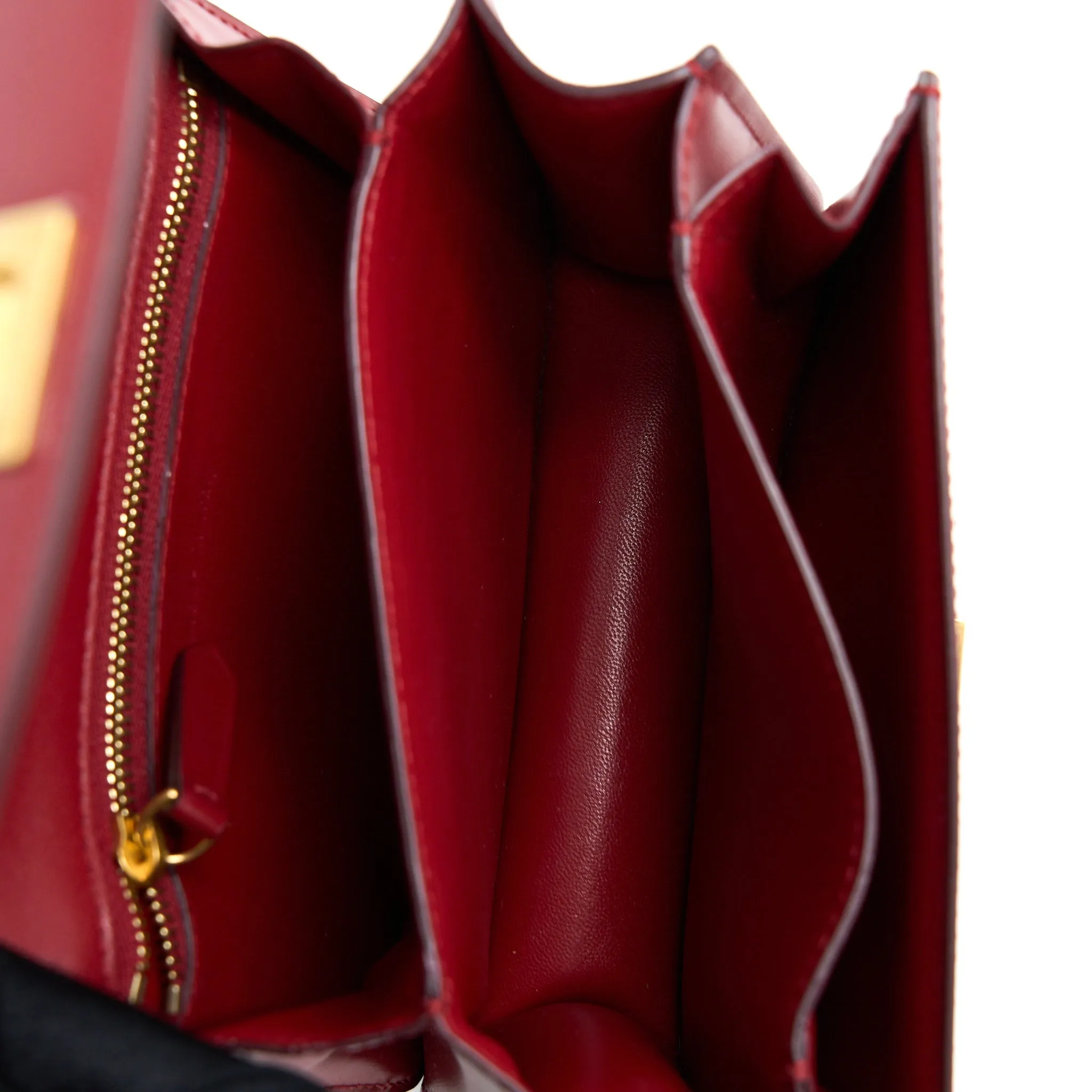 Celine Small Classic Box Bag Calfskin Red
