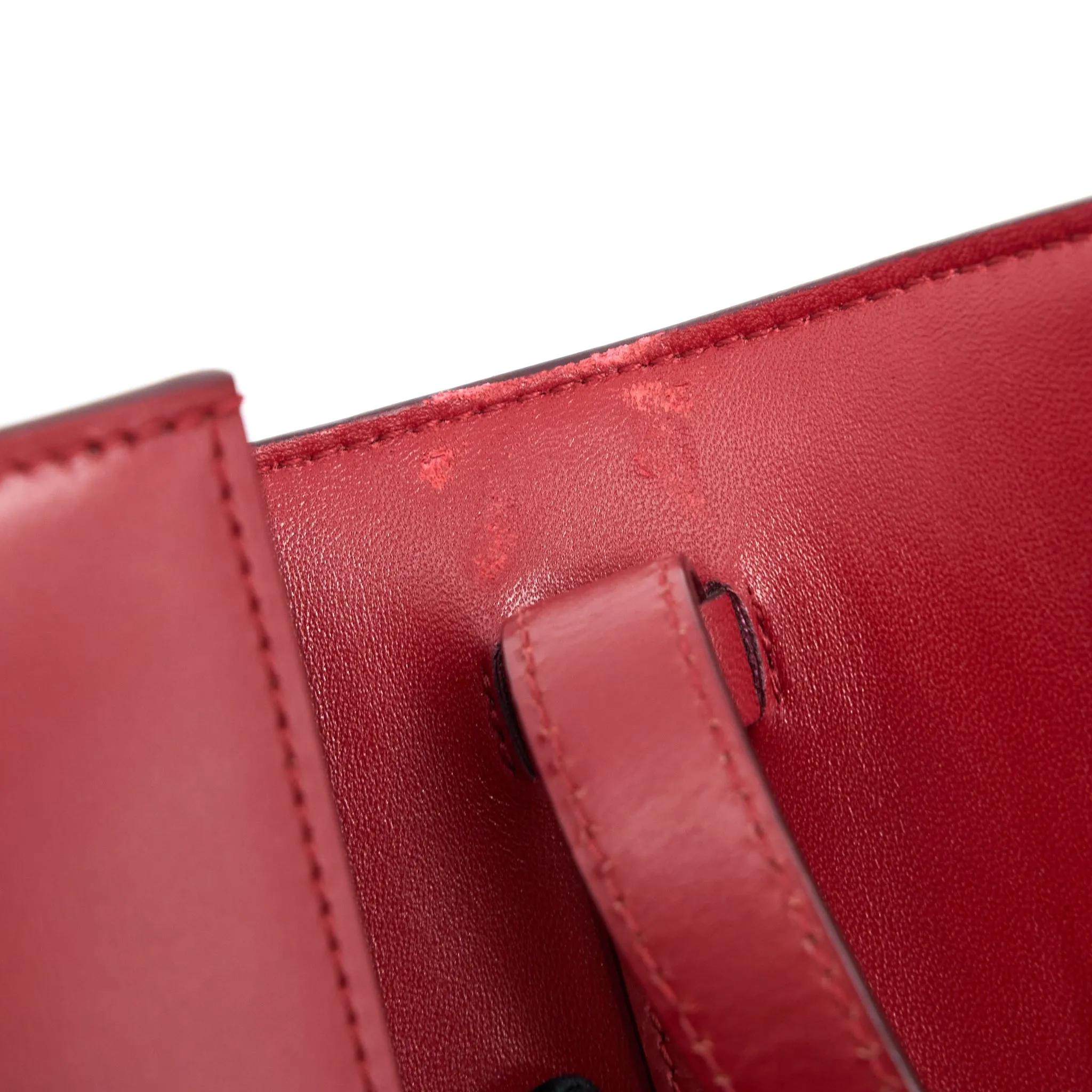 Celine Small Classic Box Bag Calfskin Red