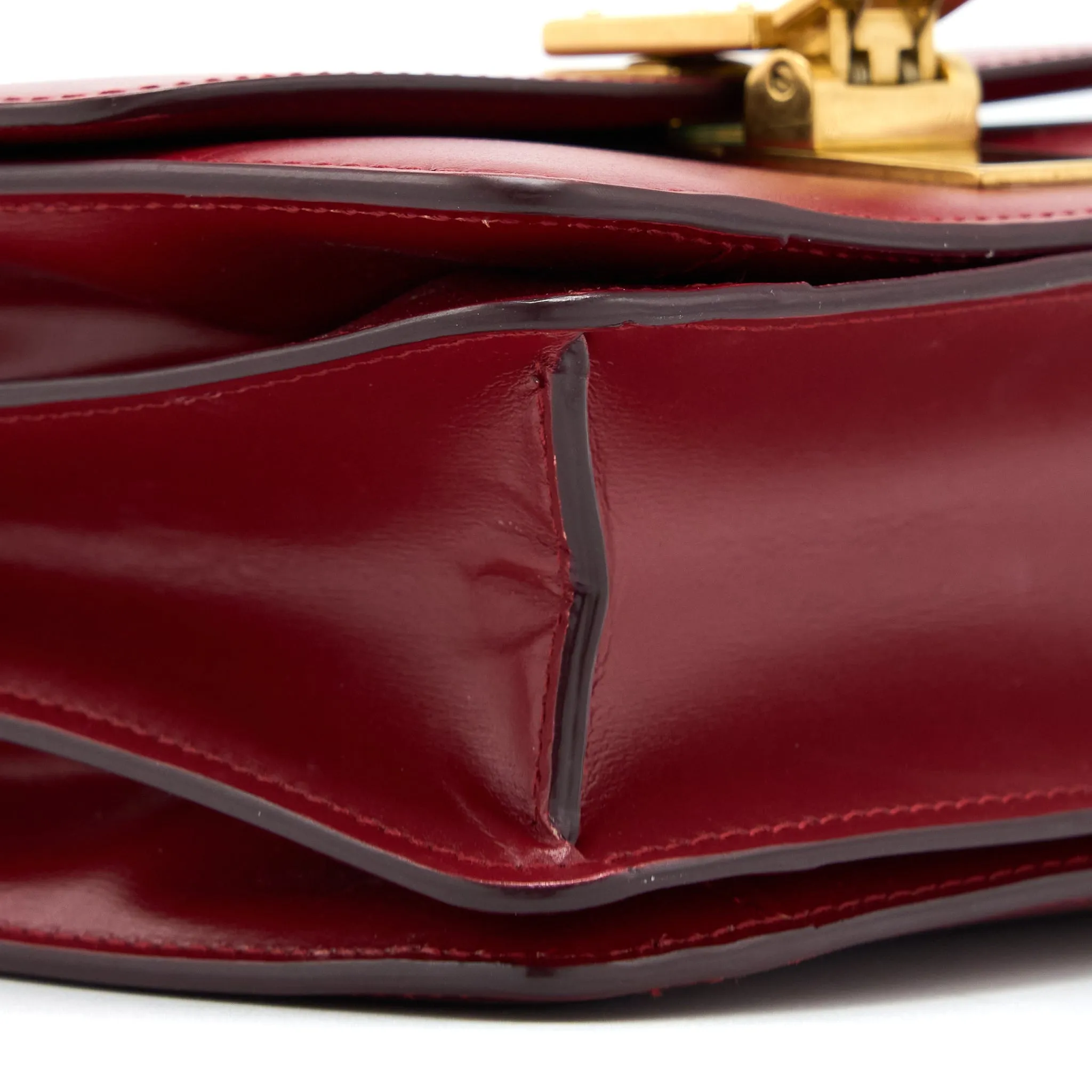Celine Small Classic Box Bag Calfskin Red