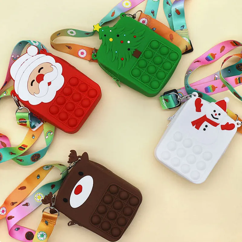 Christmas Shoulder Bags Crossbody Bag Squeeze Sensory Toys