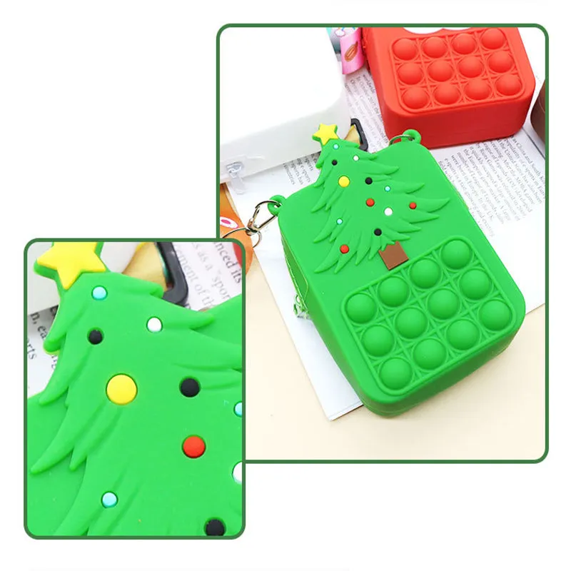 Christmas Shoulder Bags Crossbody Bag Squeeze Sensory Toys