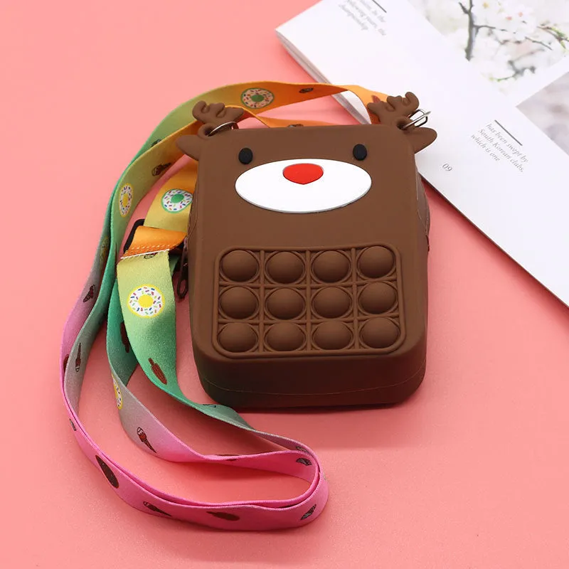 Christmas Shoulder Bags Crossbody Bag Squeeze Sensory Toys