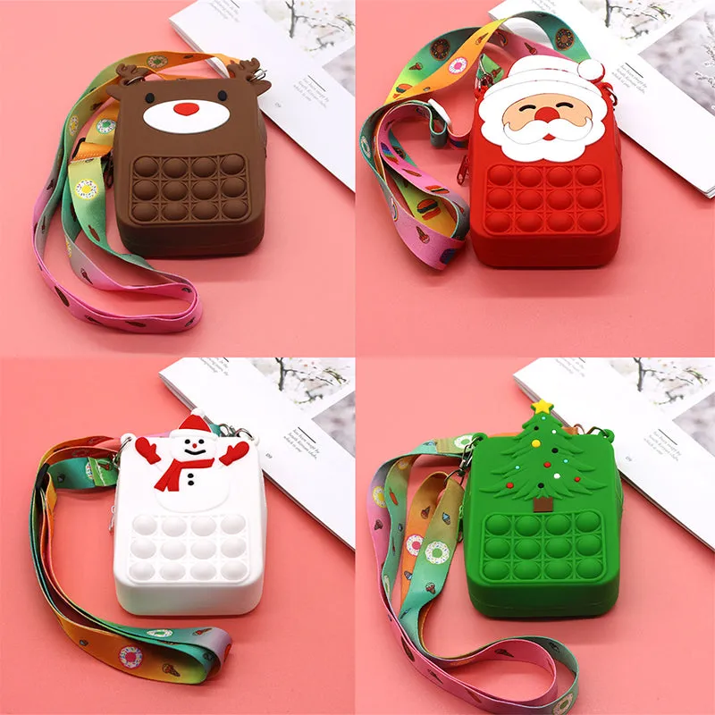 Christmas Shoulder Bags Crossbody Bag Squeeze Sensory Toys