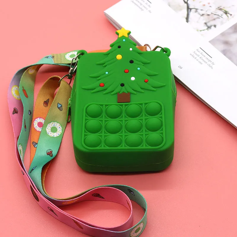 Christmas Shoulder Bags Crossbody Bag Squeeze Sensory Toys