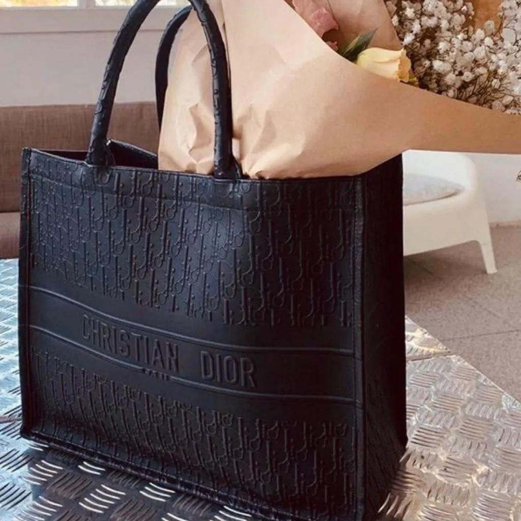 Classic Book Tote Leather Handbags For Women
