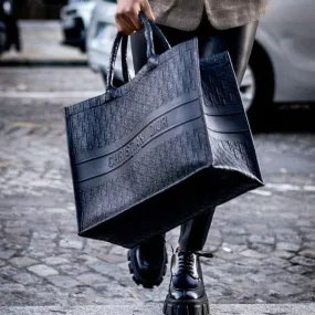 Classic Book Tote Leather Handbags For Women