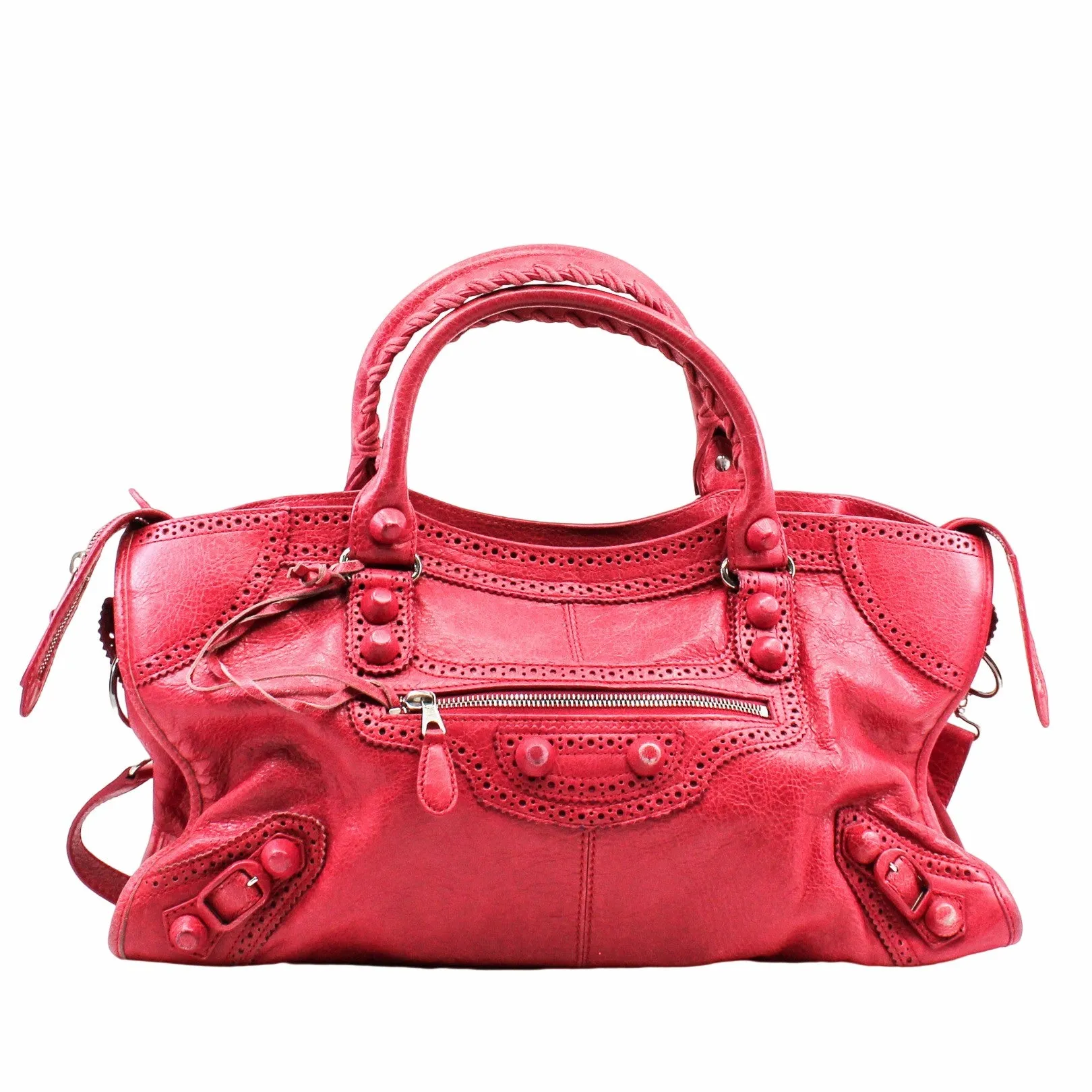 Classic City 2 Way Shoulder Bag Leather  Pink PHW