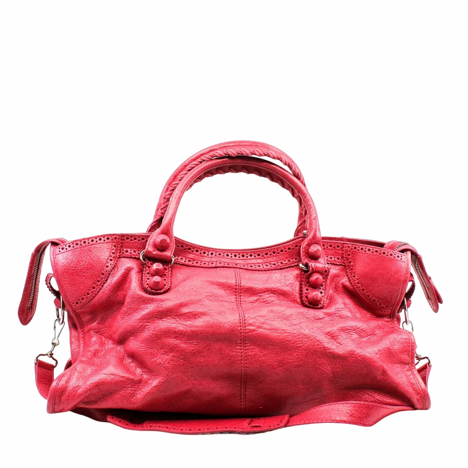 Classic City 2 Way Shoulder Bag Leather  Pink PHW