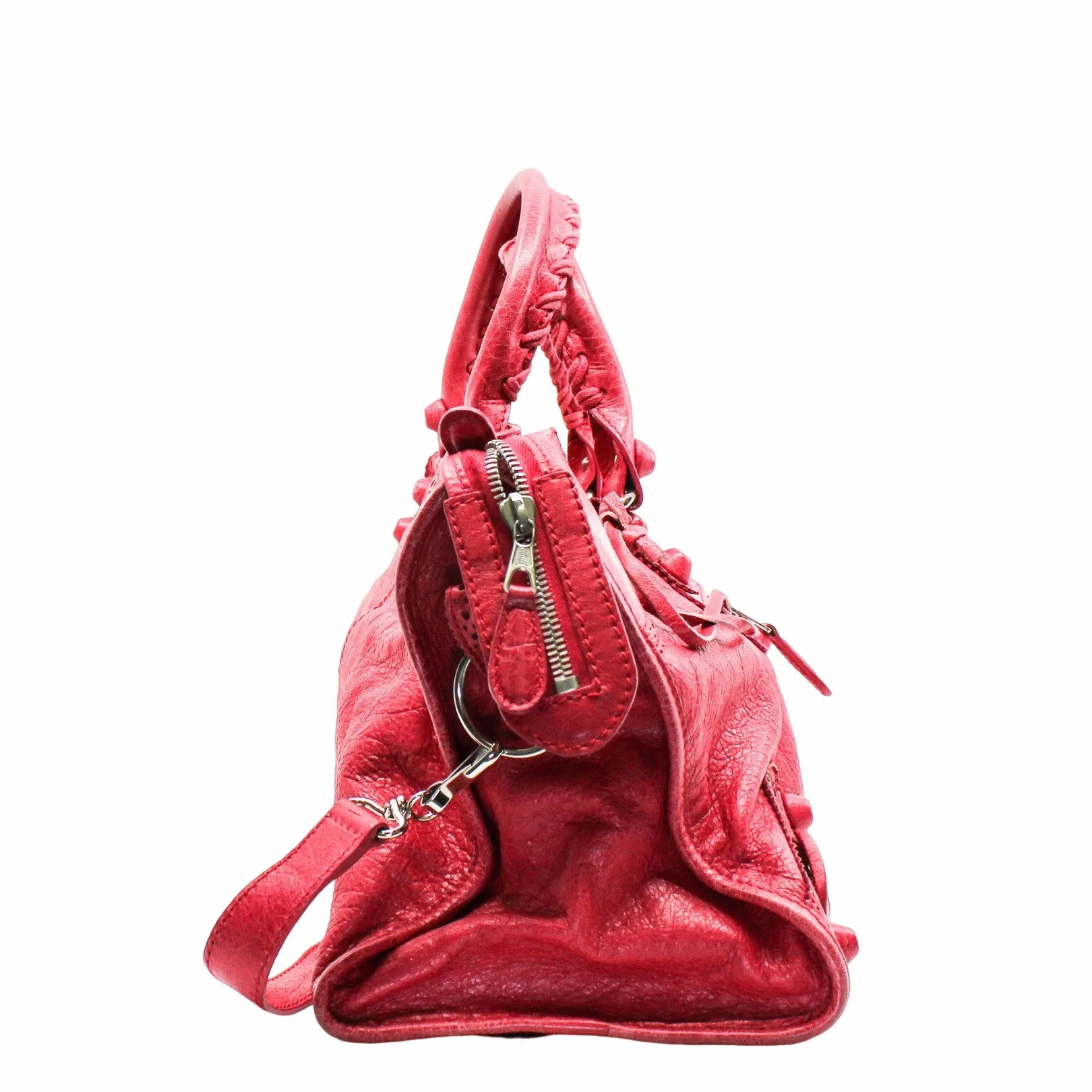 Classic City 2 Way Shoulder Bag Leather  Pink PHW