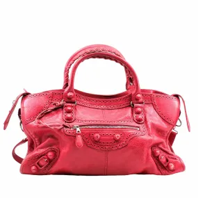 Classic City 2 Way Shoulder Bag Leather  Pink PHW
