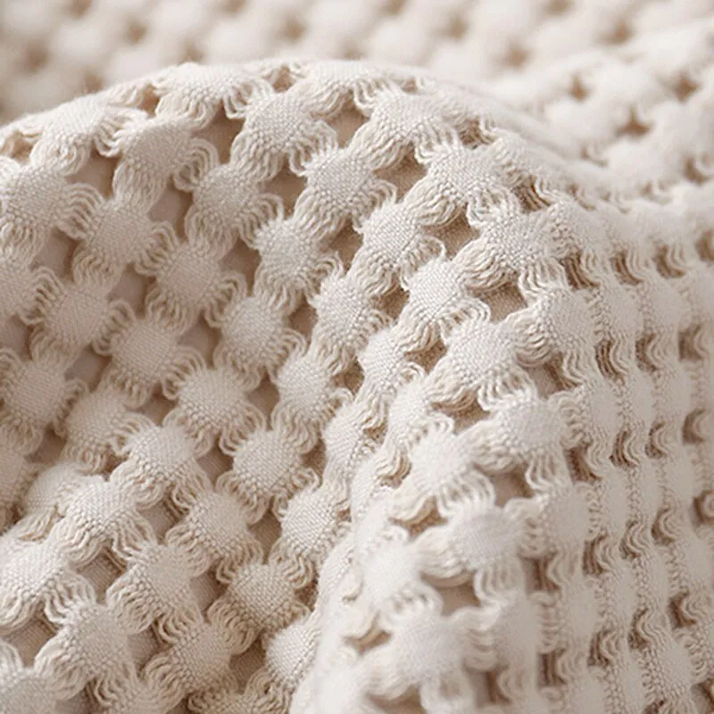 Cozy Jacquard Knitted Cotton Blanket