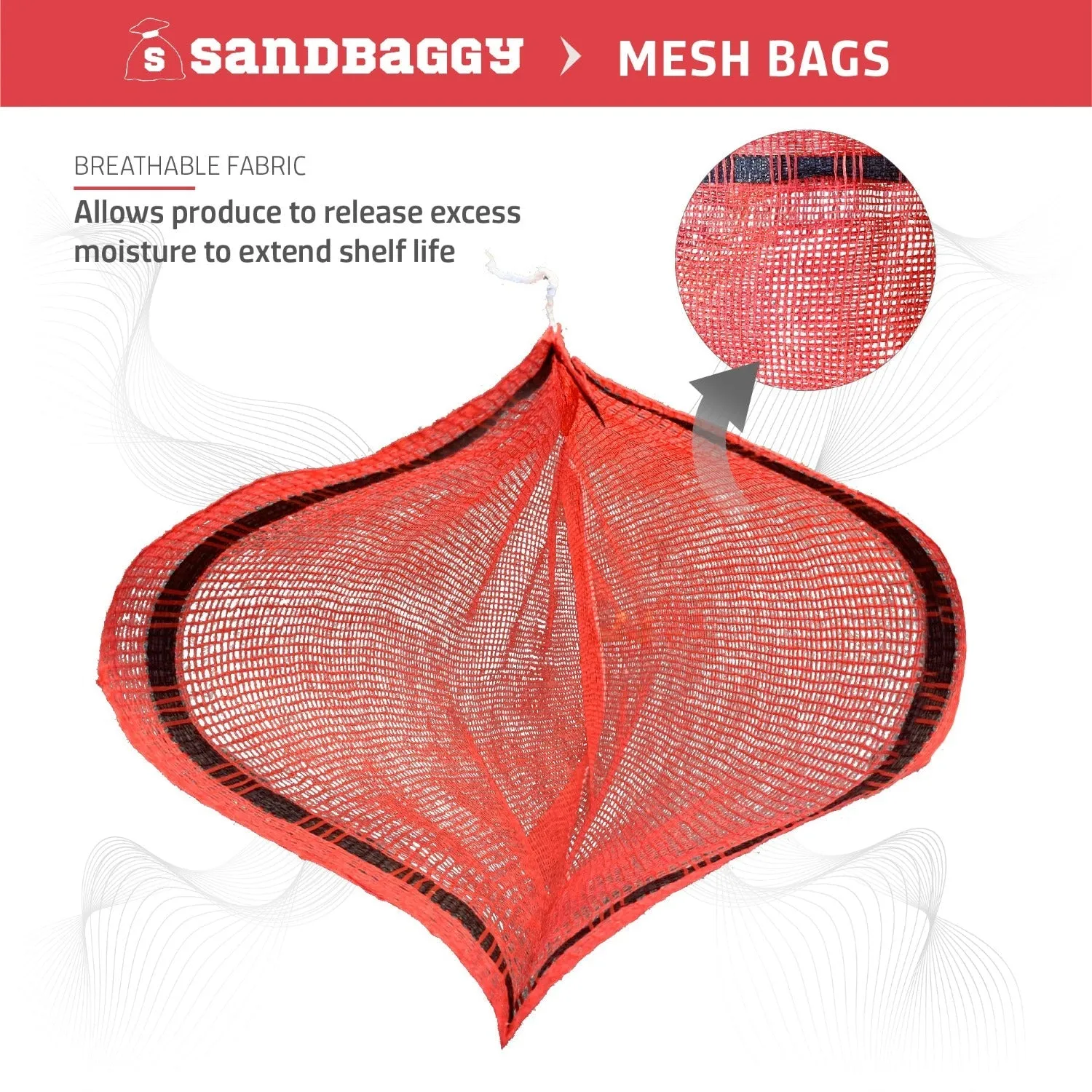 Custom Printed Mesh Produce Bags for Fruits & Vegetables