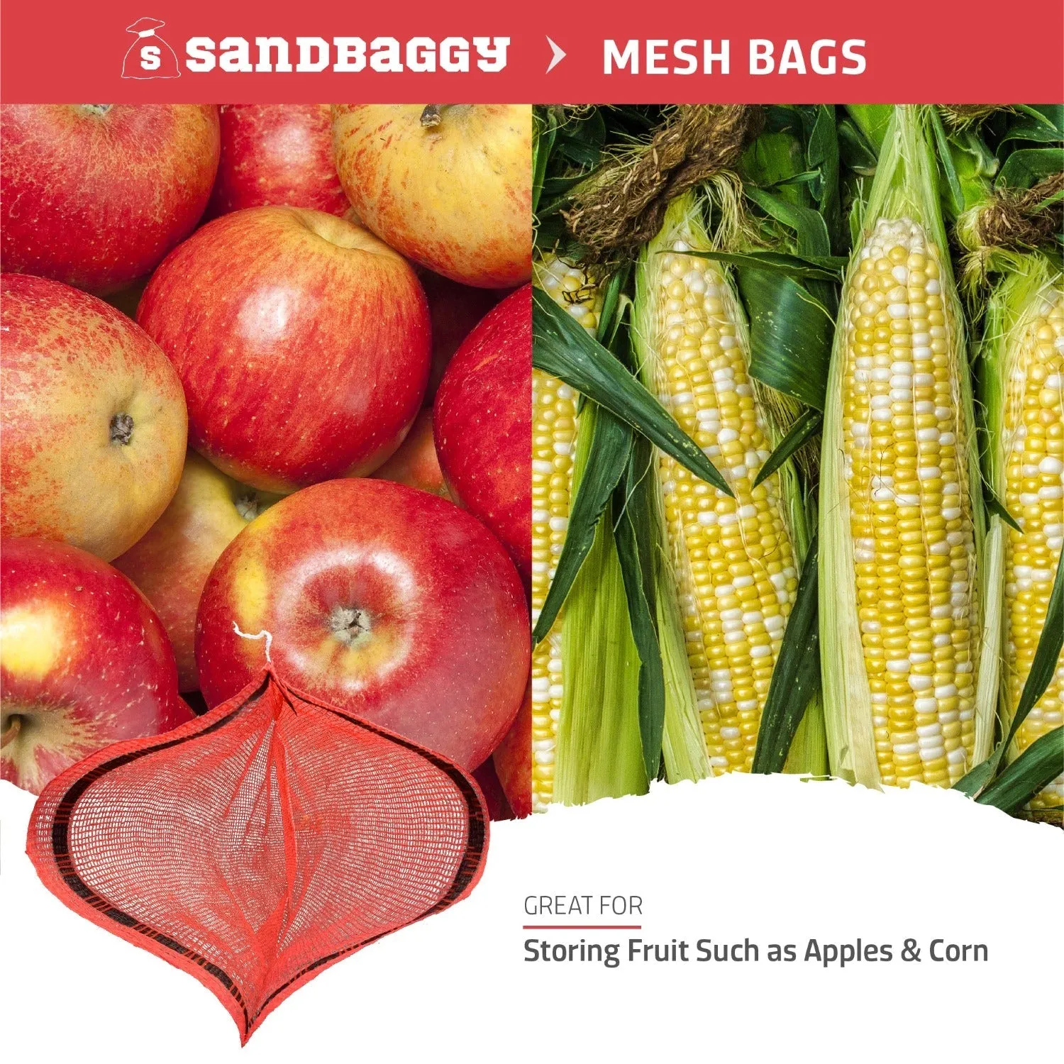 Custom Printed Mesh Produce Bags for Fruits & Vegetables