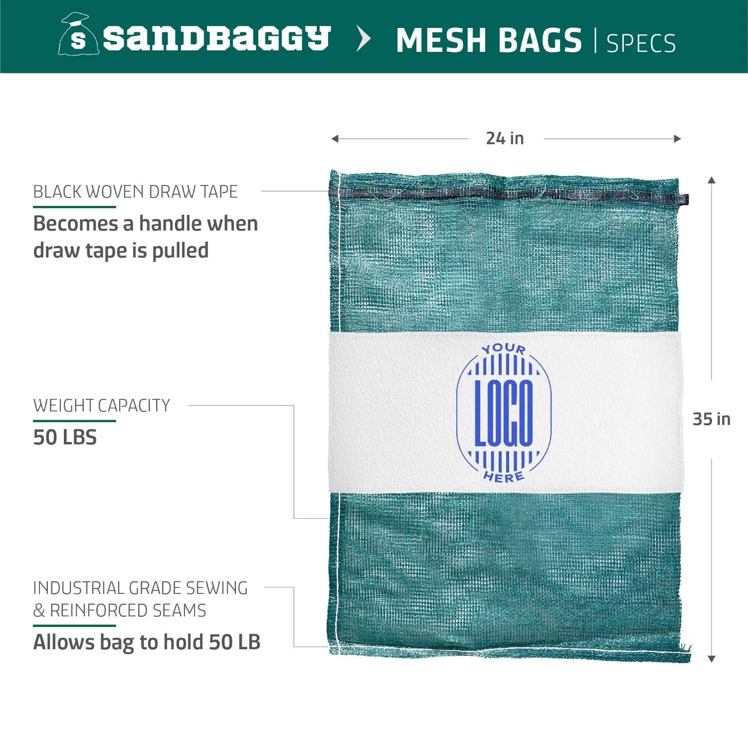 Custom Printed Mesh Produce Bags for Fruits & Vegetables